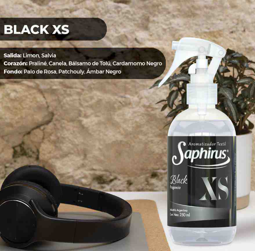 SAPHIRUS BLACK AROMATIZADOR TEXTIL 250ML